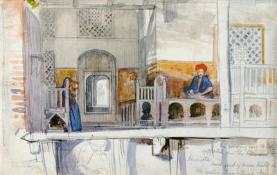 Courtyard of a House in Damietta Built over Water by William Holman Hunt